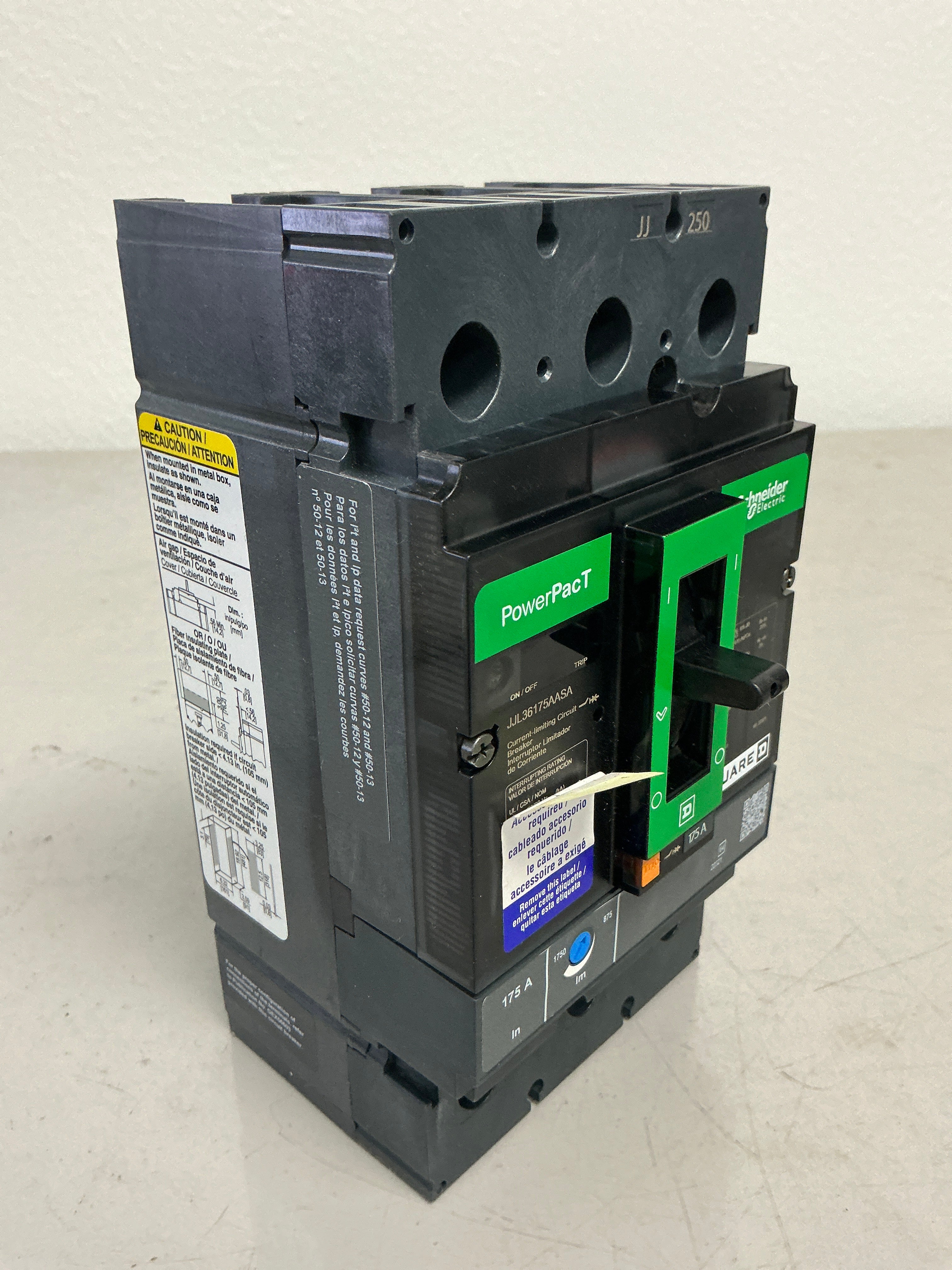 Used Square D JJL36175AASA 3 Pole, 175 Amps Circuit Breaker