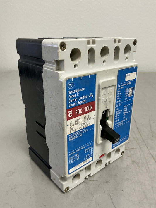 *CHIPPED* Used FDC3070 3 Poles, 70 Amps, 600 Volts