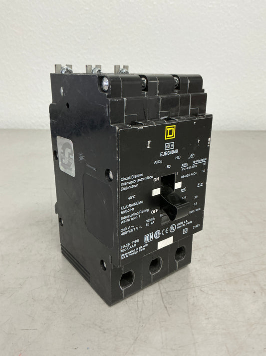 New Square D EJB34040 3 Poles, 40 Amps, 480 Volts