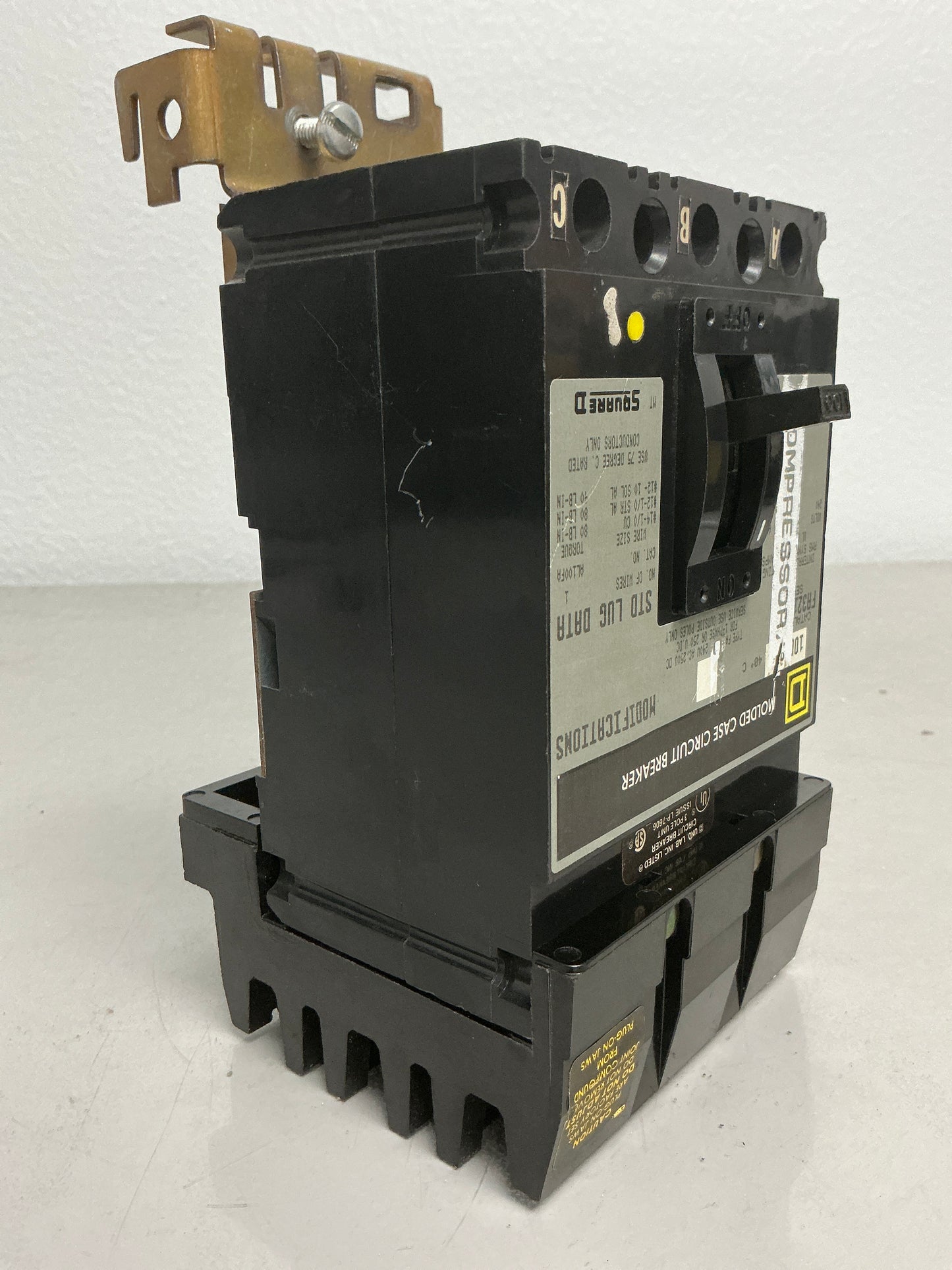 Used Square D FA32100 3 Pole, 100 Amps, 240 Volts