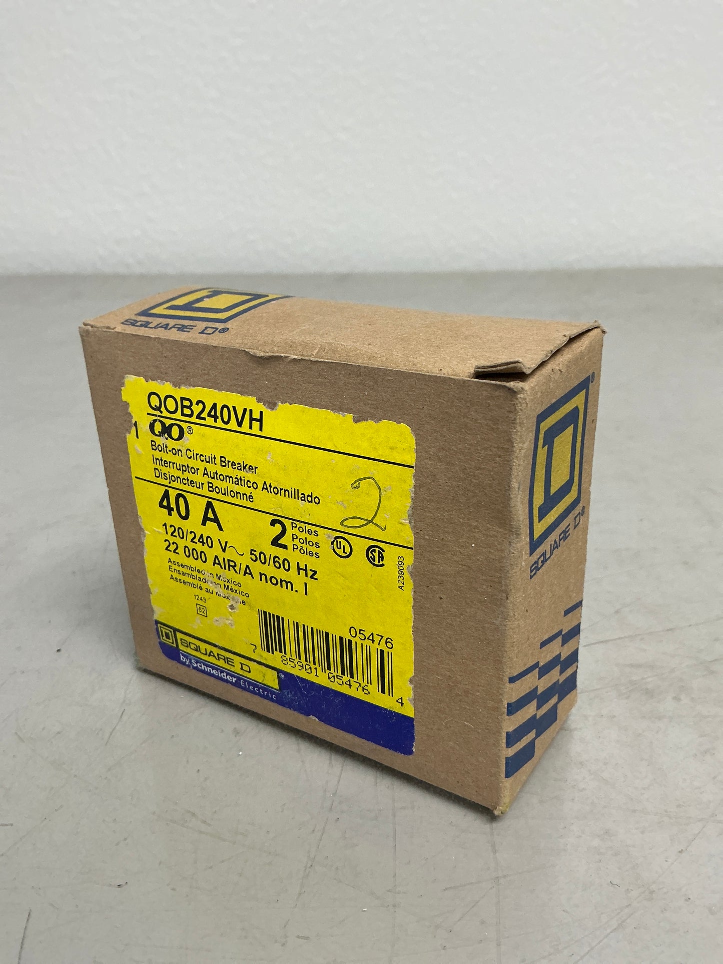 New Square D QOB240VH 2 Pole, 40 Amps, 240 Volts