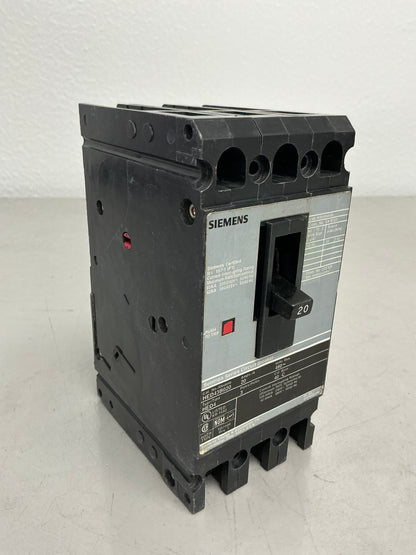 Used Siemens HED43B020 3 Pole, 20 Amps, 480 Volts