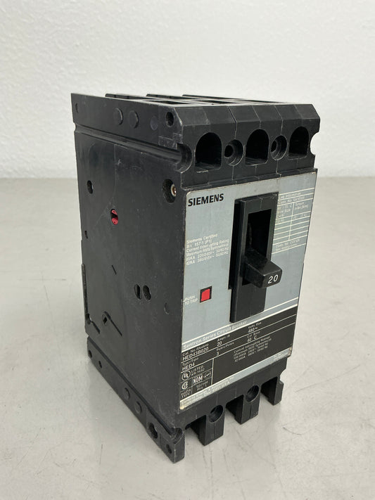 Used Siemens HED43B020 3 Pole, 20 Amps, 480 Volts
