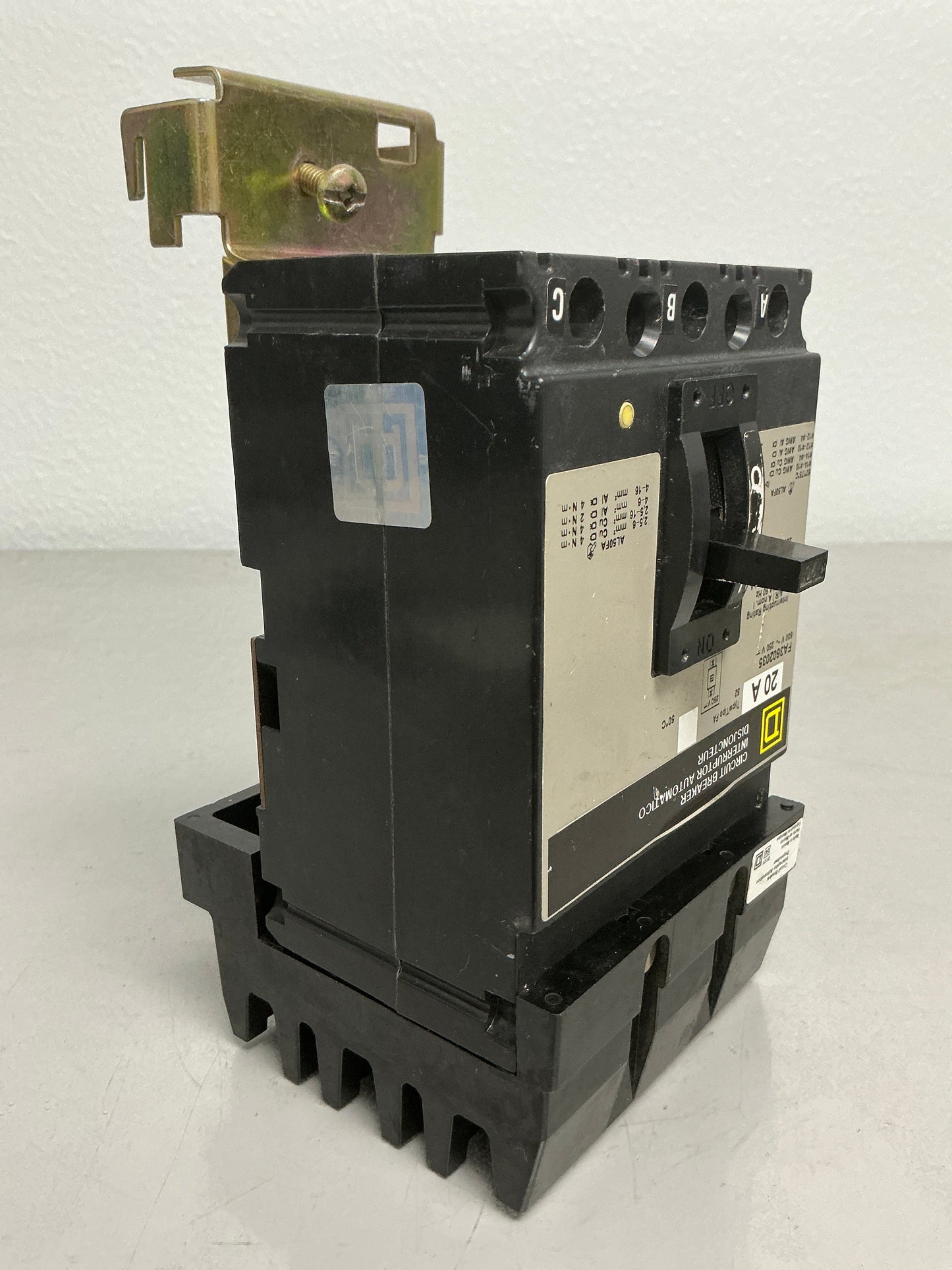 Used Square D FA3602035 3 Pole, 20 Amps