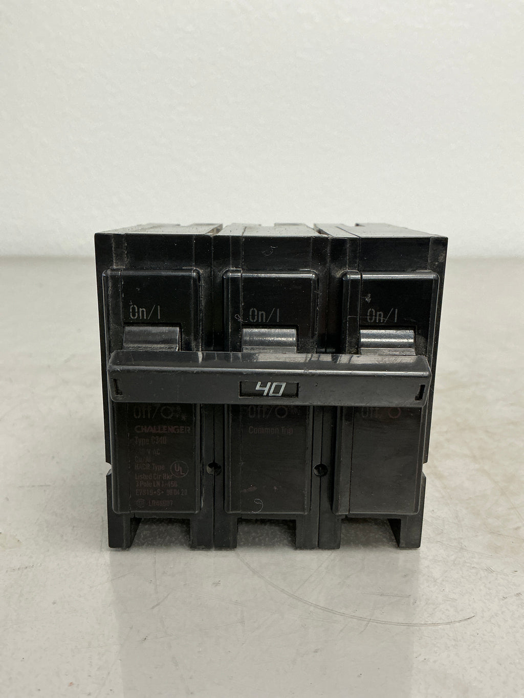 Used BR340 3 Pole, 40 Amps, 240 Volts Circuit Breaker