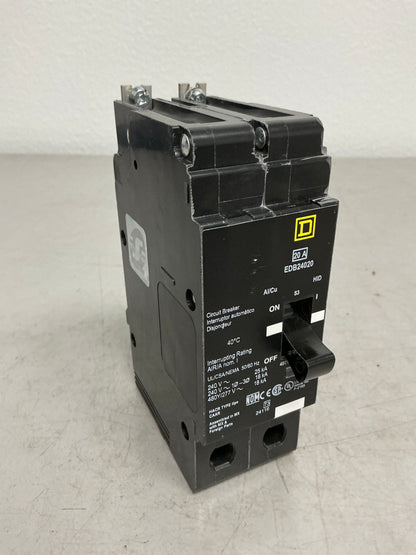 Used Square D EDB24020 2 Pole, 20 Amps, 480 Volts