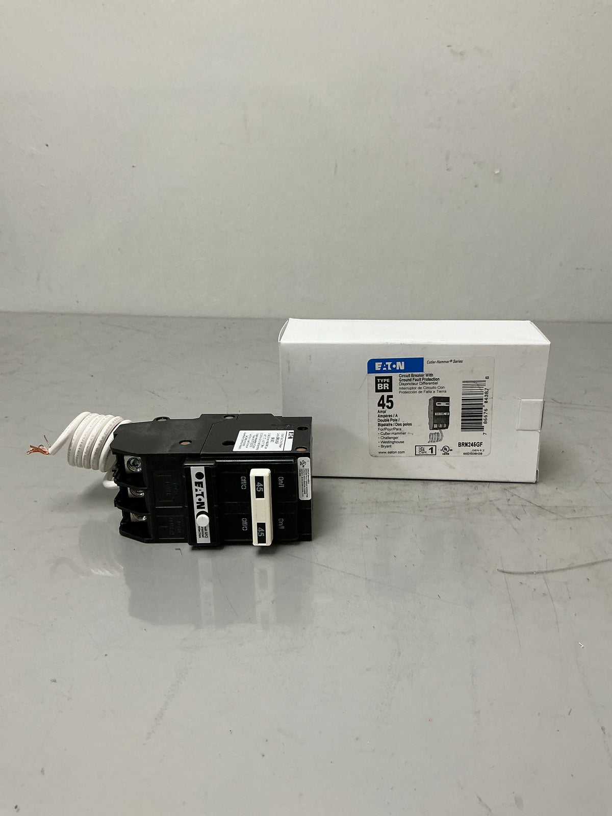 New Eaton BRN245GF 2 Pole, 45 Amps, 120/240 Volts Circuit Breaker