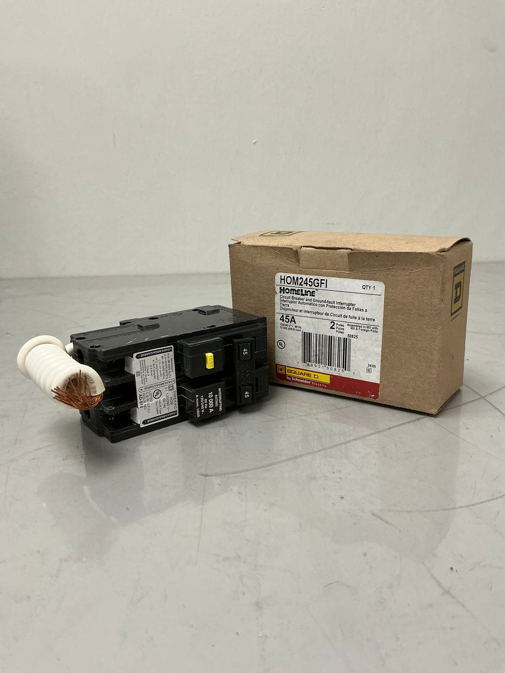 New Square D HOM245GFI 2 Pole, 45 Amps, 240 Volts Circuit Breaker