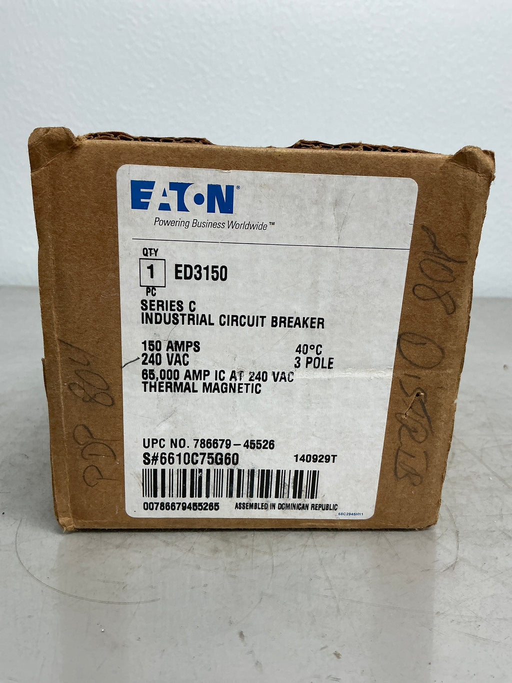 New Eaton ED3150 3 Pole, 150 Amps, 240 Volts Circuit Breaker