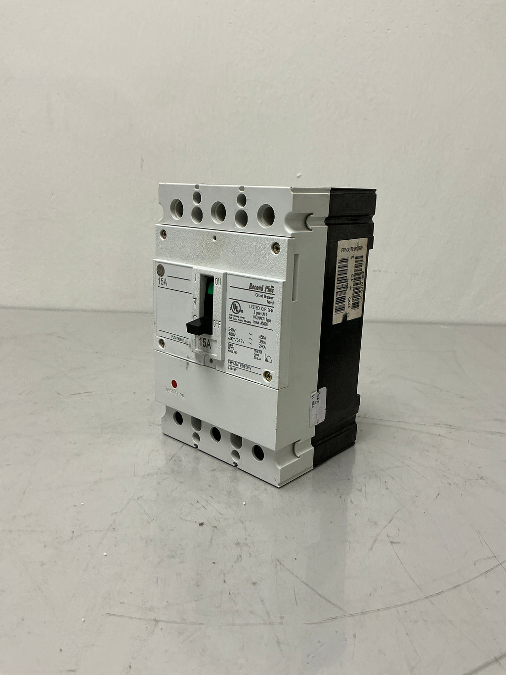 Used GE FBV36TE015RV, 3Pole, 15Amps, 600 Volts Circuit Breaker