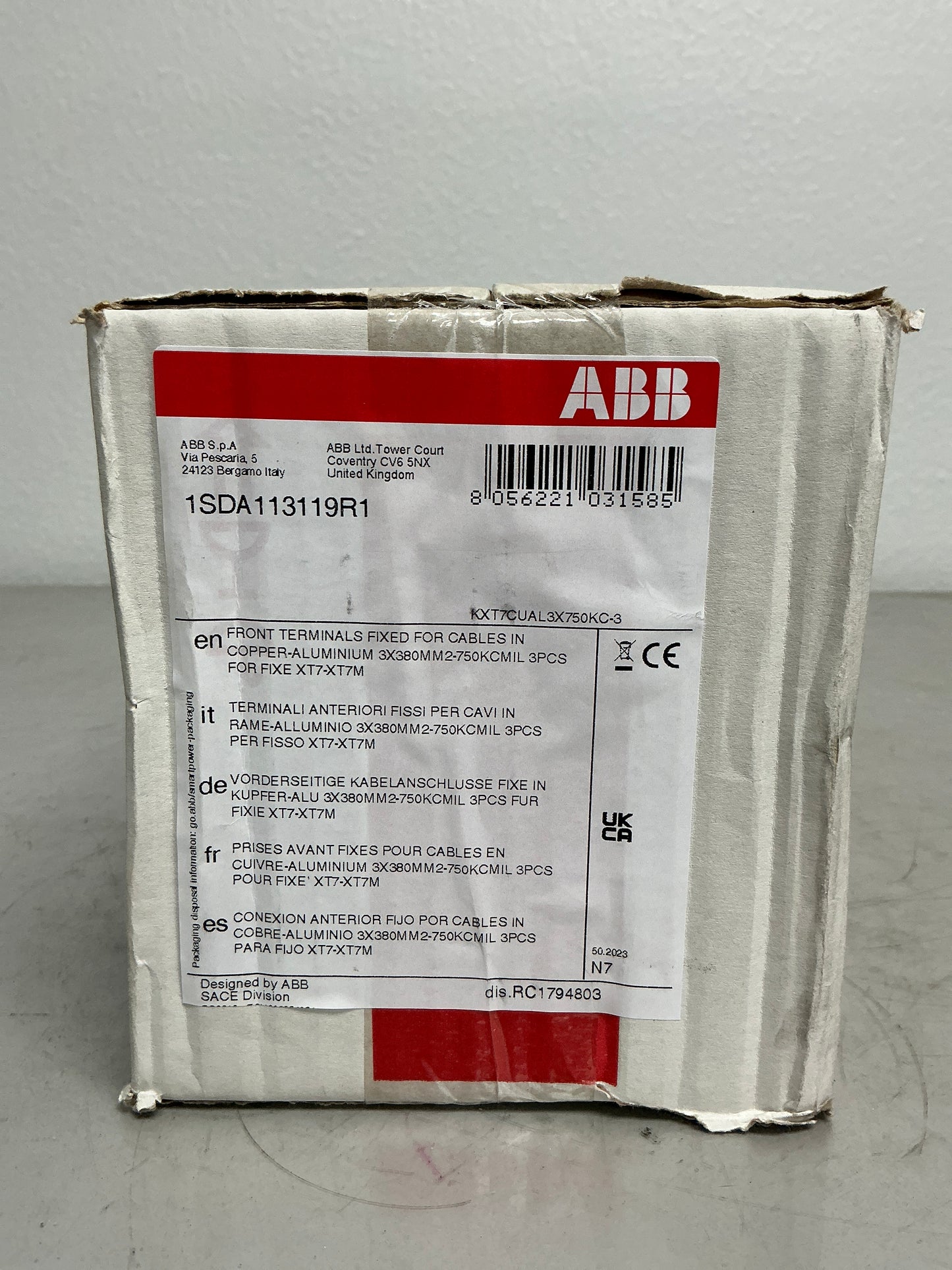 New ABB 1SDA113119R1 Front Terminals Fixed
