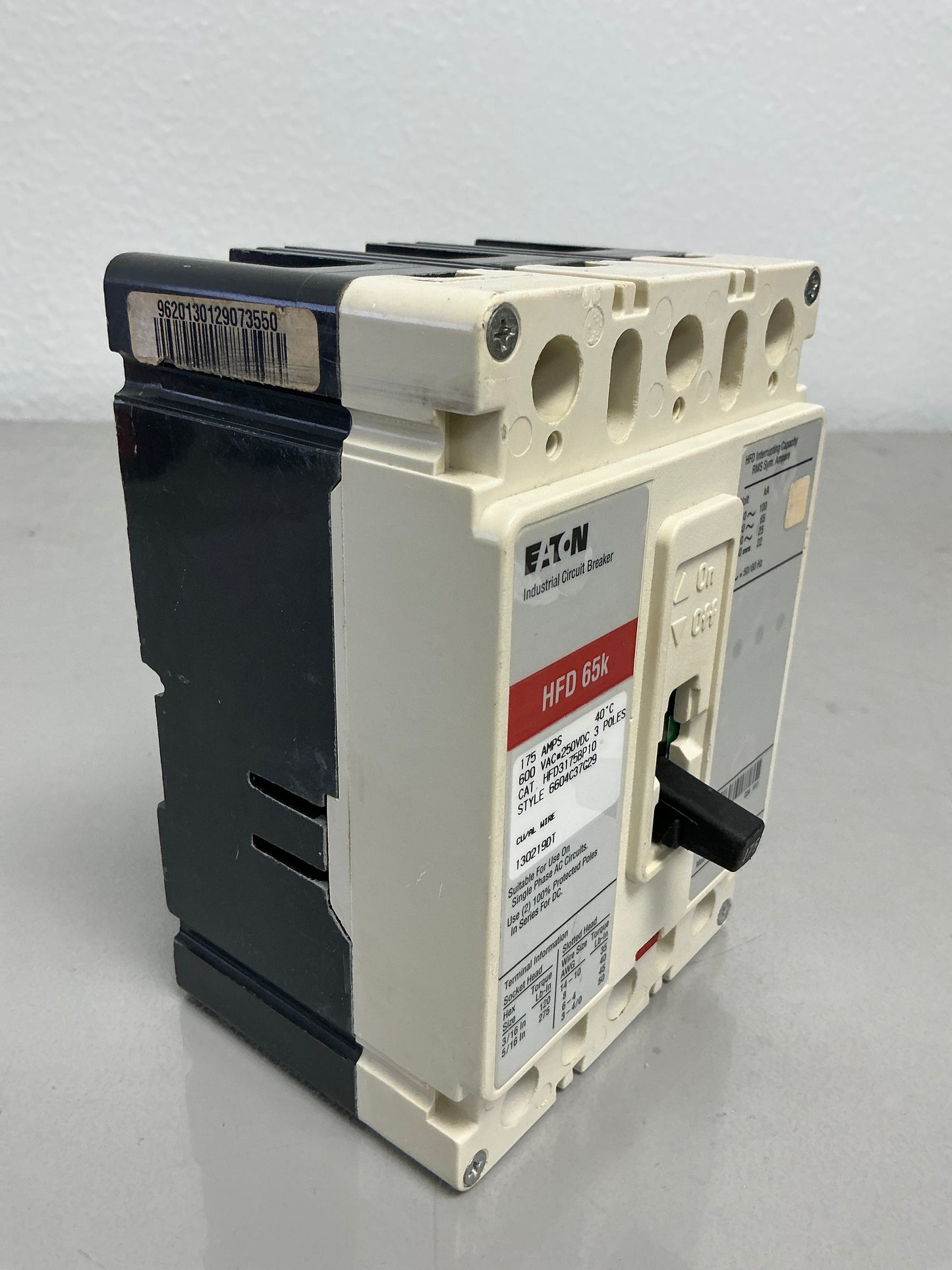 Used HFD3175BP10 175 Amps, 3 Poles, 600 Volts