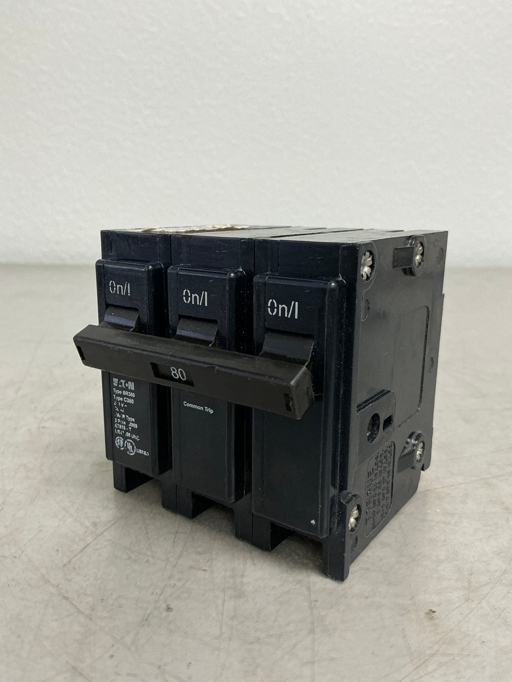 Used Eaton BR380 3 Pole, 80 Amps, 240 Volts