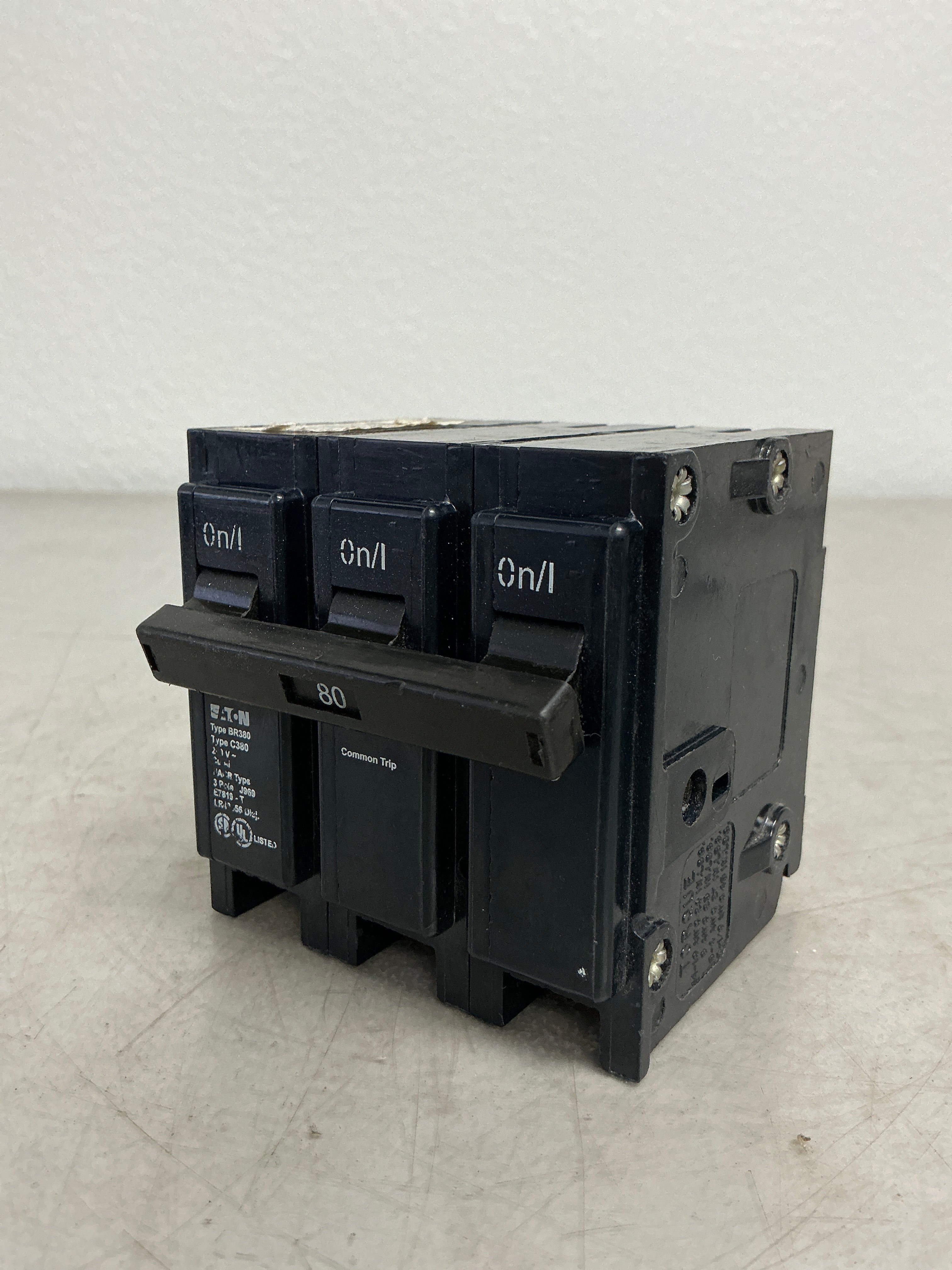 Used Eaton BR380 3 Pole, 80 Amps, 240 Volts