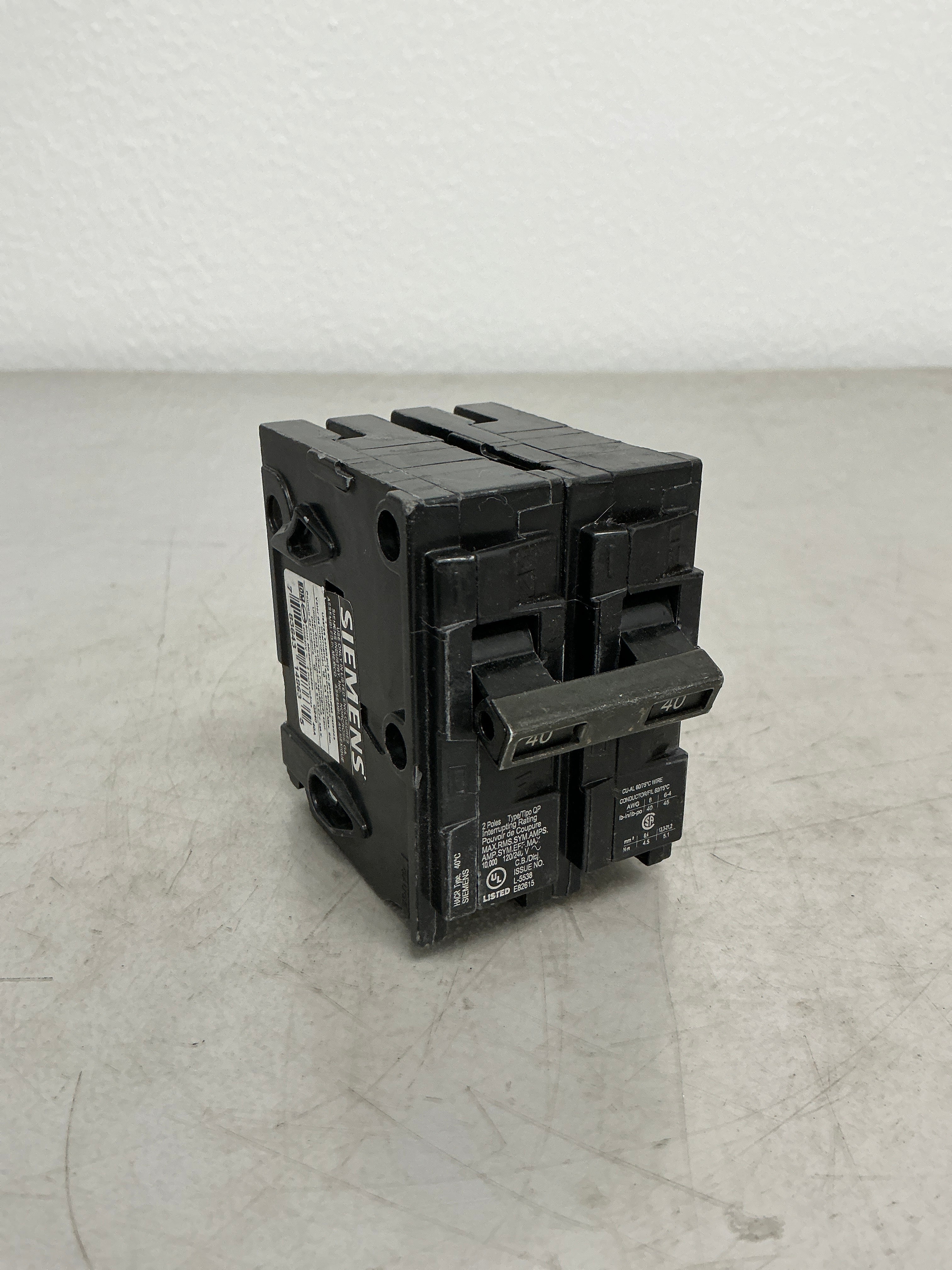 Used Siemens Q240 2 Pole, 40 Amps, 240 Volts