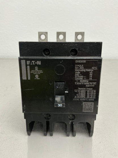Used GHB3030 3 Pole, 30 Amps, 480 Volts