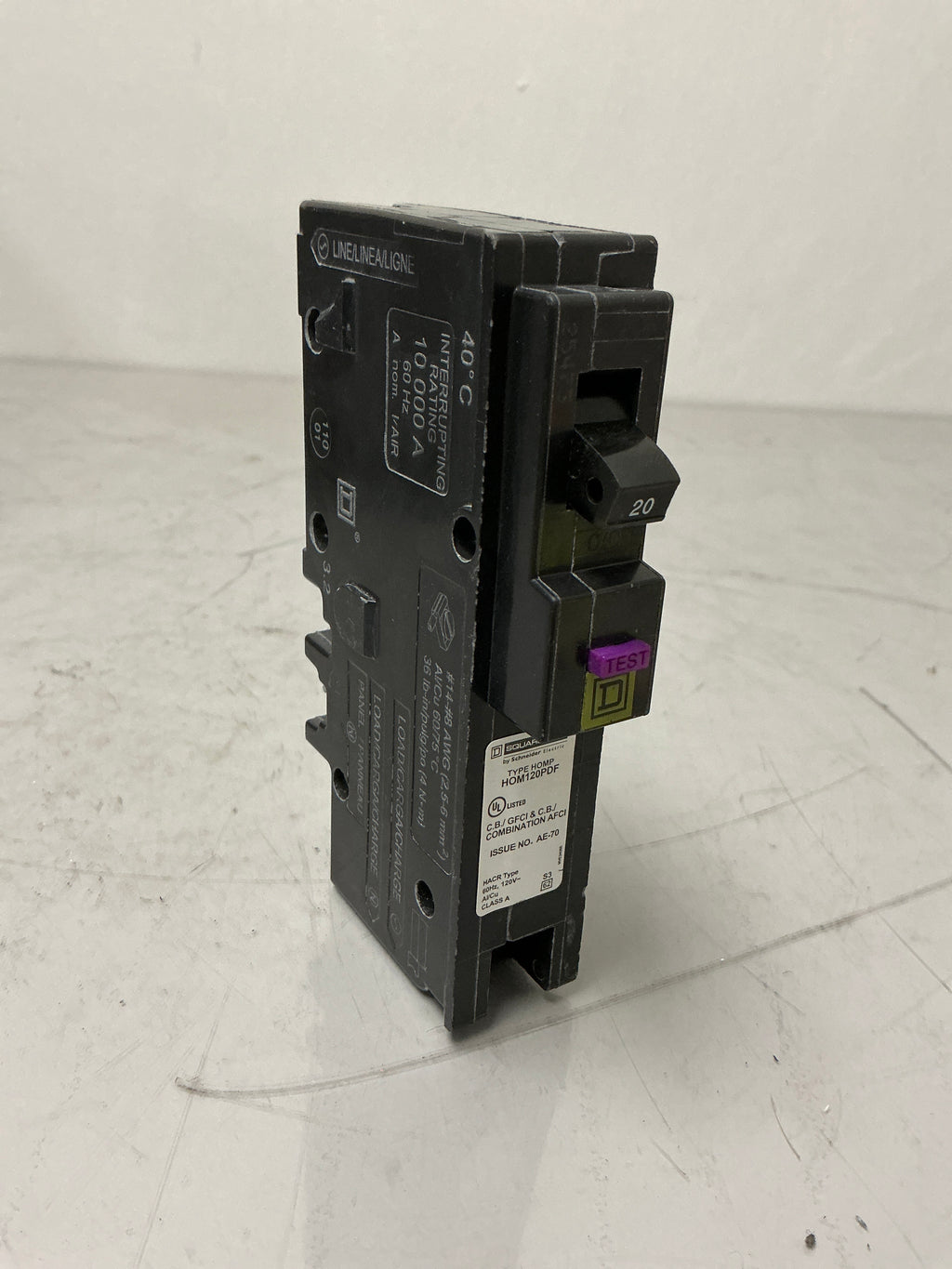 New Square D HOM120PDF 1 Pole, 20 Amps, 120 Volts Circuit Breaker