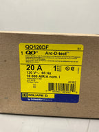 New Square D QO120DF 1 Pole, 20 Amps, 120 Volts Circuit Breaker
