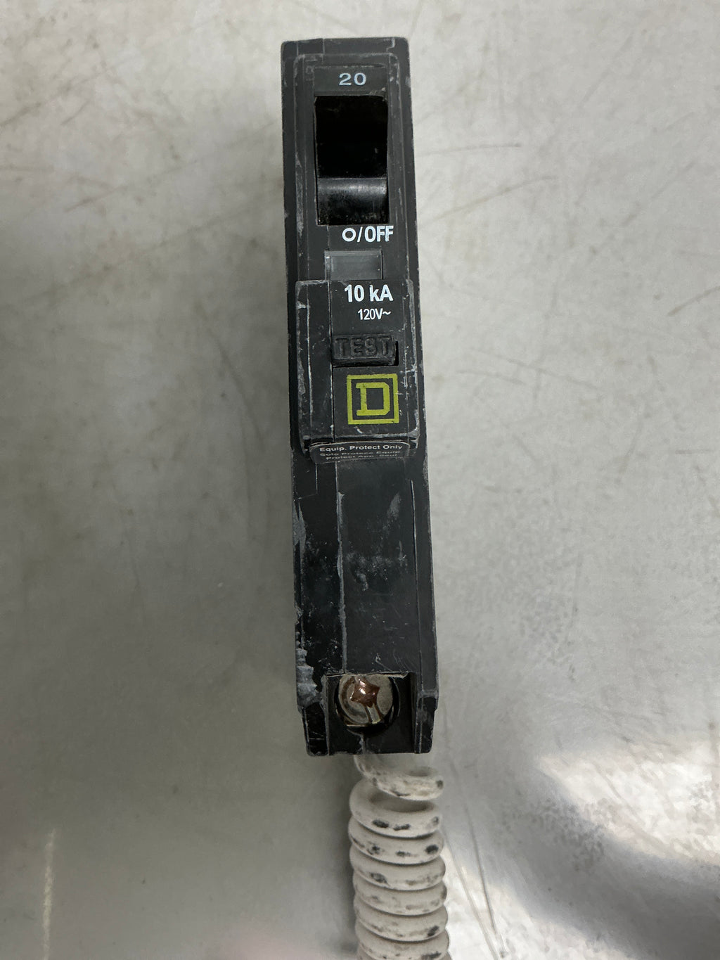 Used Square D QOB120EPD 1 Pole, 20 Amps, 120 Volts Circuit Breaker