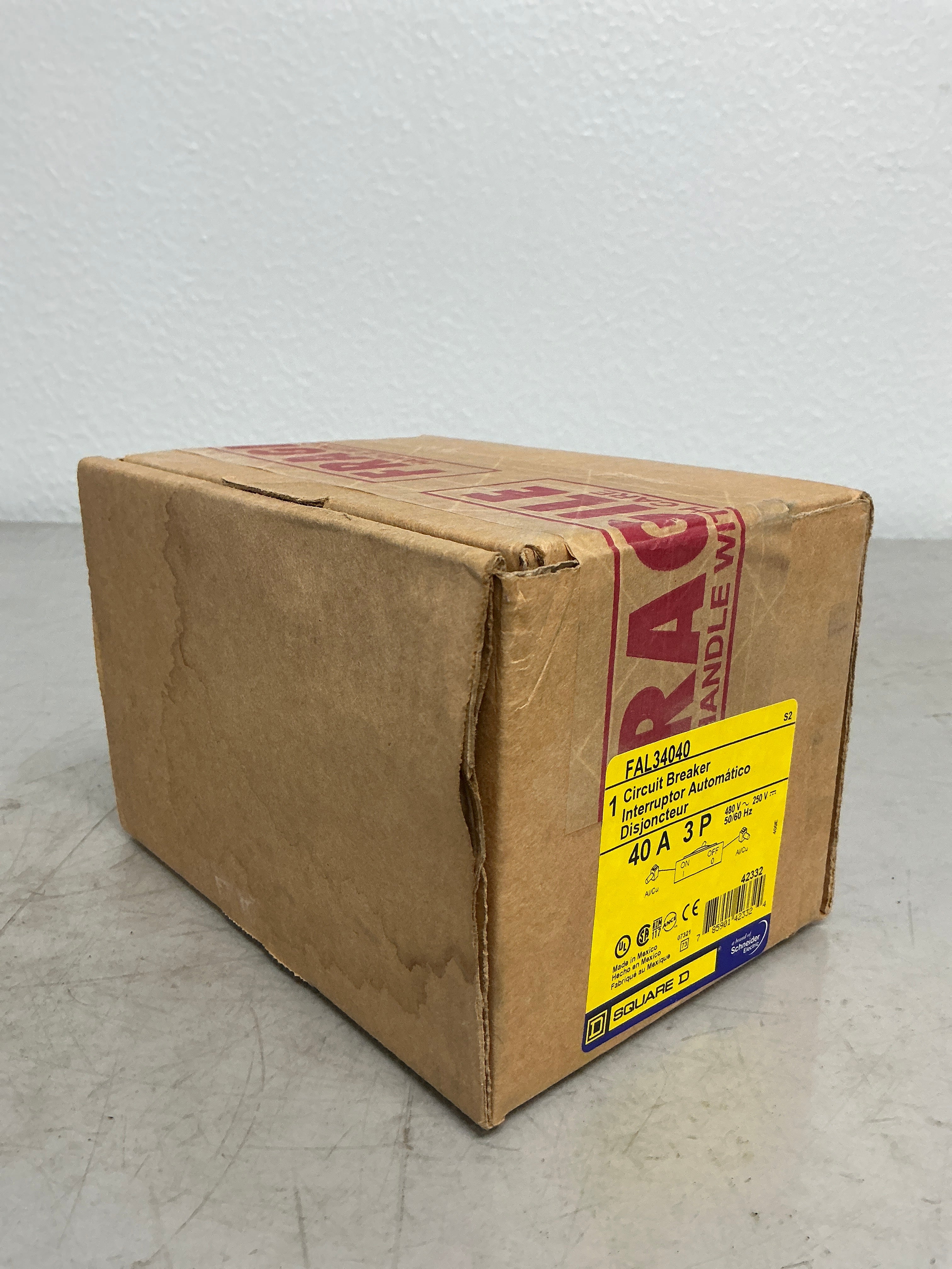New Square D FAL34040 3 Pole, 40 Amps, 480 Volts Circuit Breaker