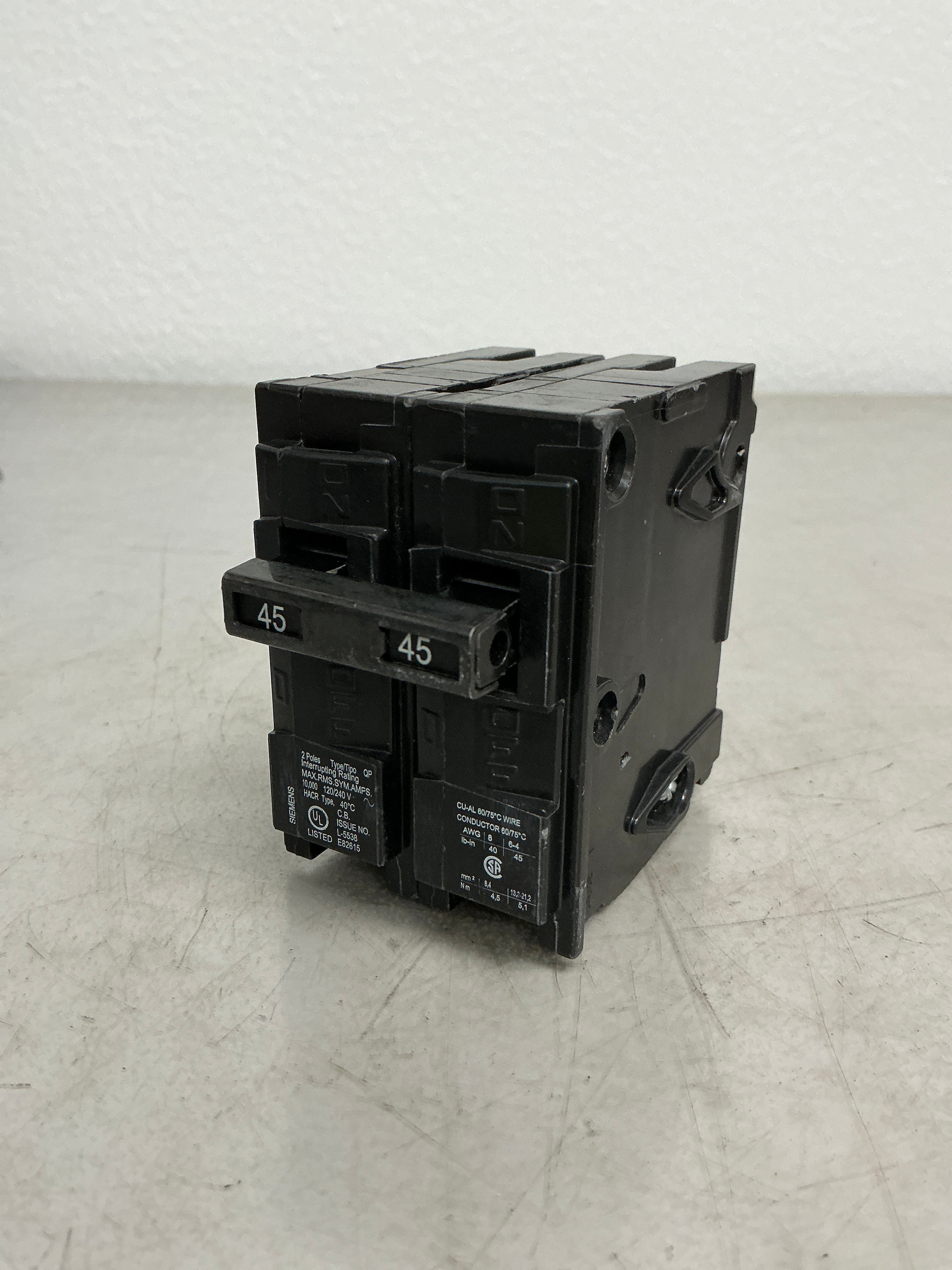 New Siemens Q245 2 Pole, 45 Amps, 240 Volts
