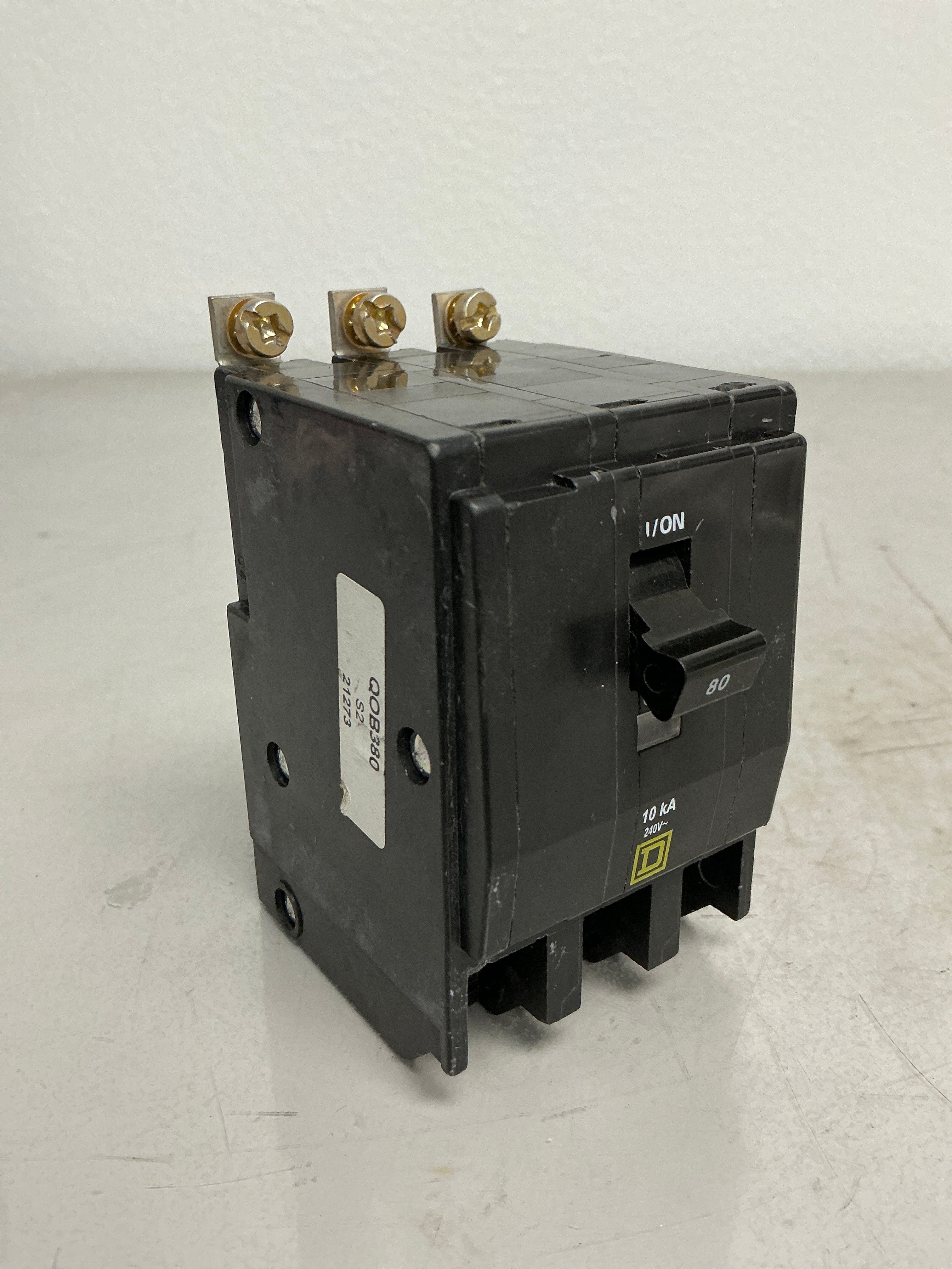 Used Square D QOB380 3 Pole, 80 Amps, 250 Volts
