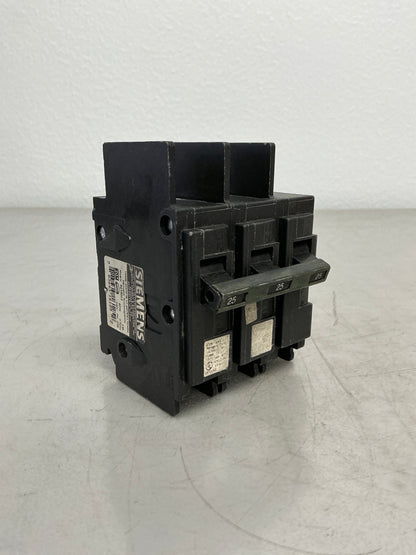 Used Siemens BQ3B025 3 Pole, 25 Amps, 240 Volts