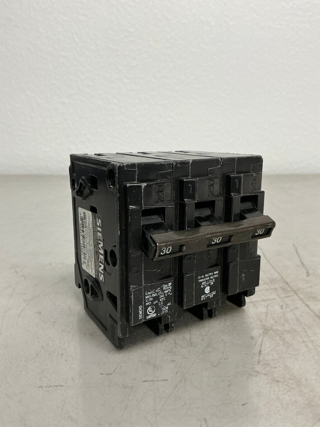 Used Siemens Q330 3 Pole, 30 Amps, 240 Volts