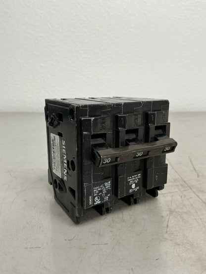 Used Siemens Q330 3 Pole, 30 Amps, 240 Volts
