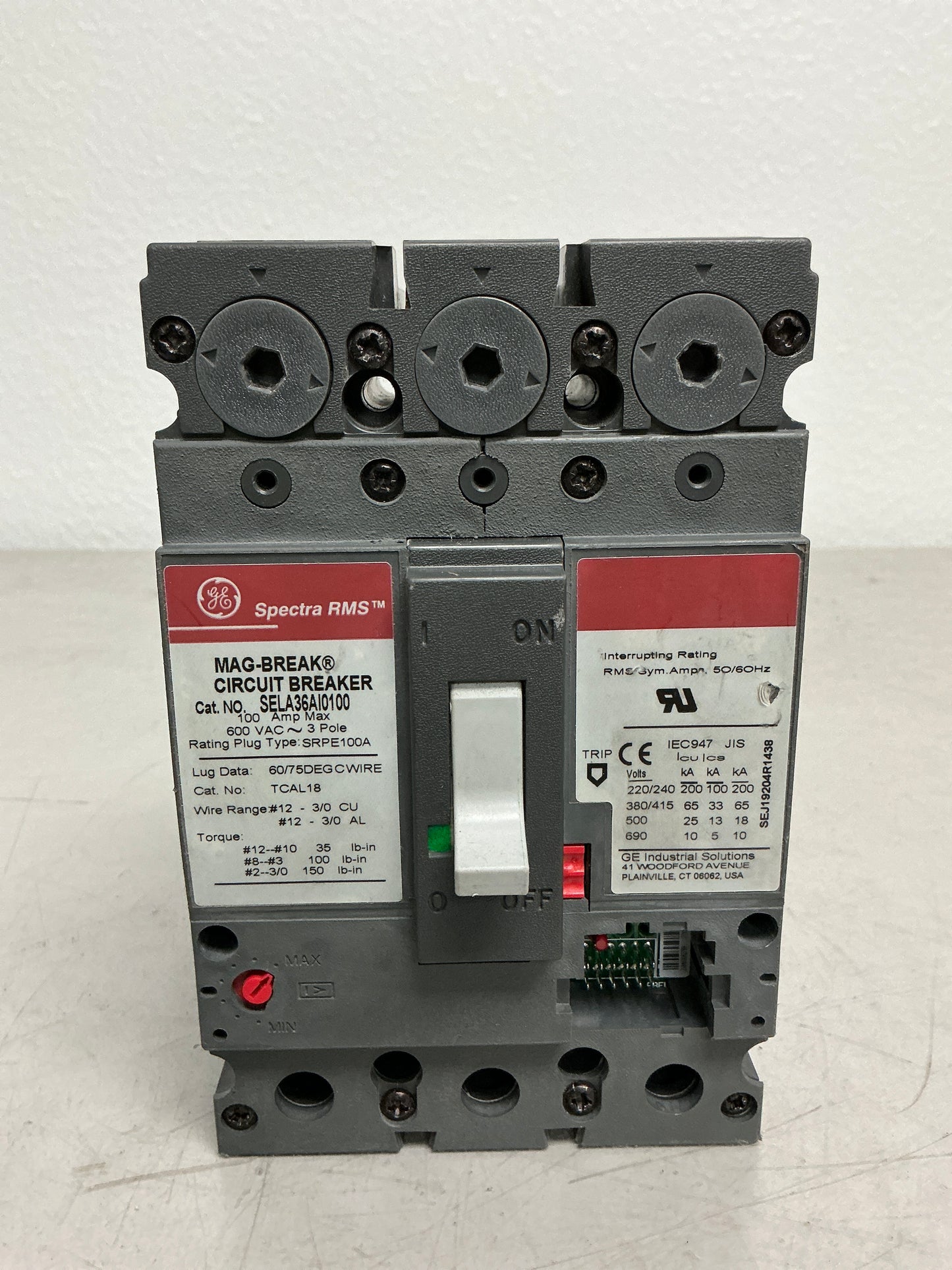 New SELA36AI0100 3 Pole, 100 Amps, 600 Volts