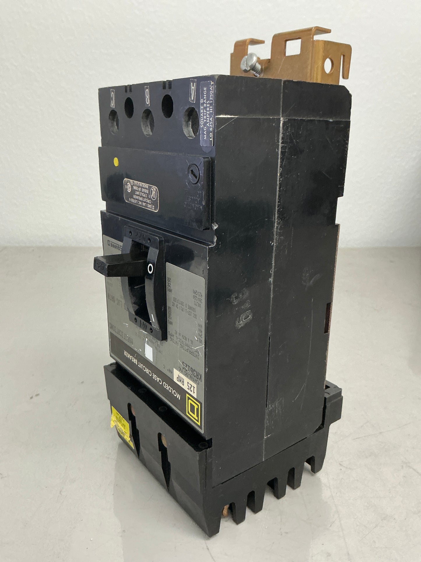 Used Square D KA36125 3 Pole, 125 Amps, 600 Volts