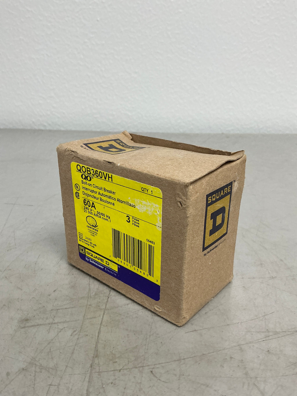 New Square D QOB360VH 3 Pole, 60 Amps, 240 Volts