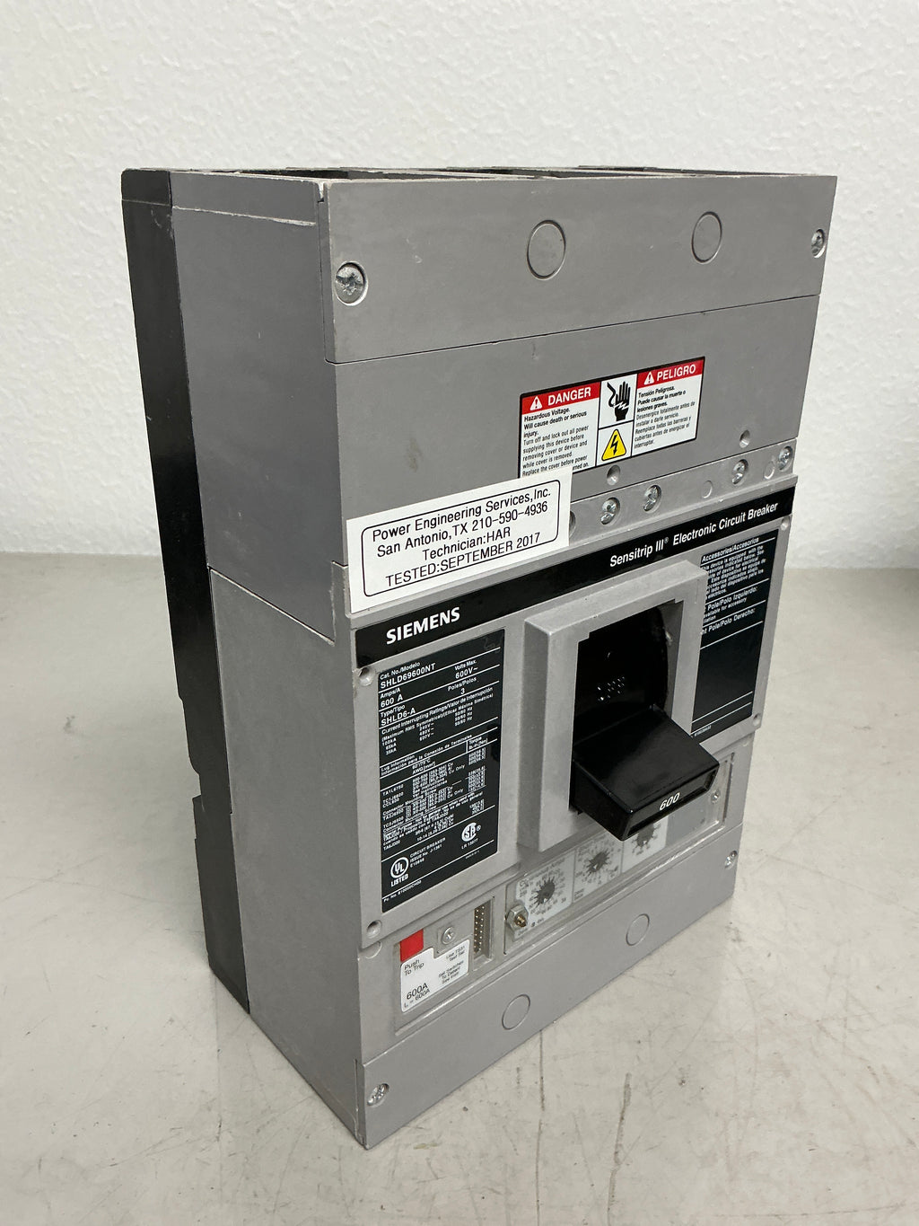 Used Siemens SHLD69600NT 3 Pole, 600 Amps, 600 Volts