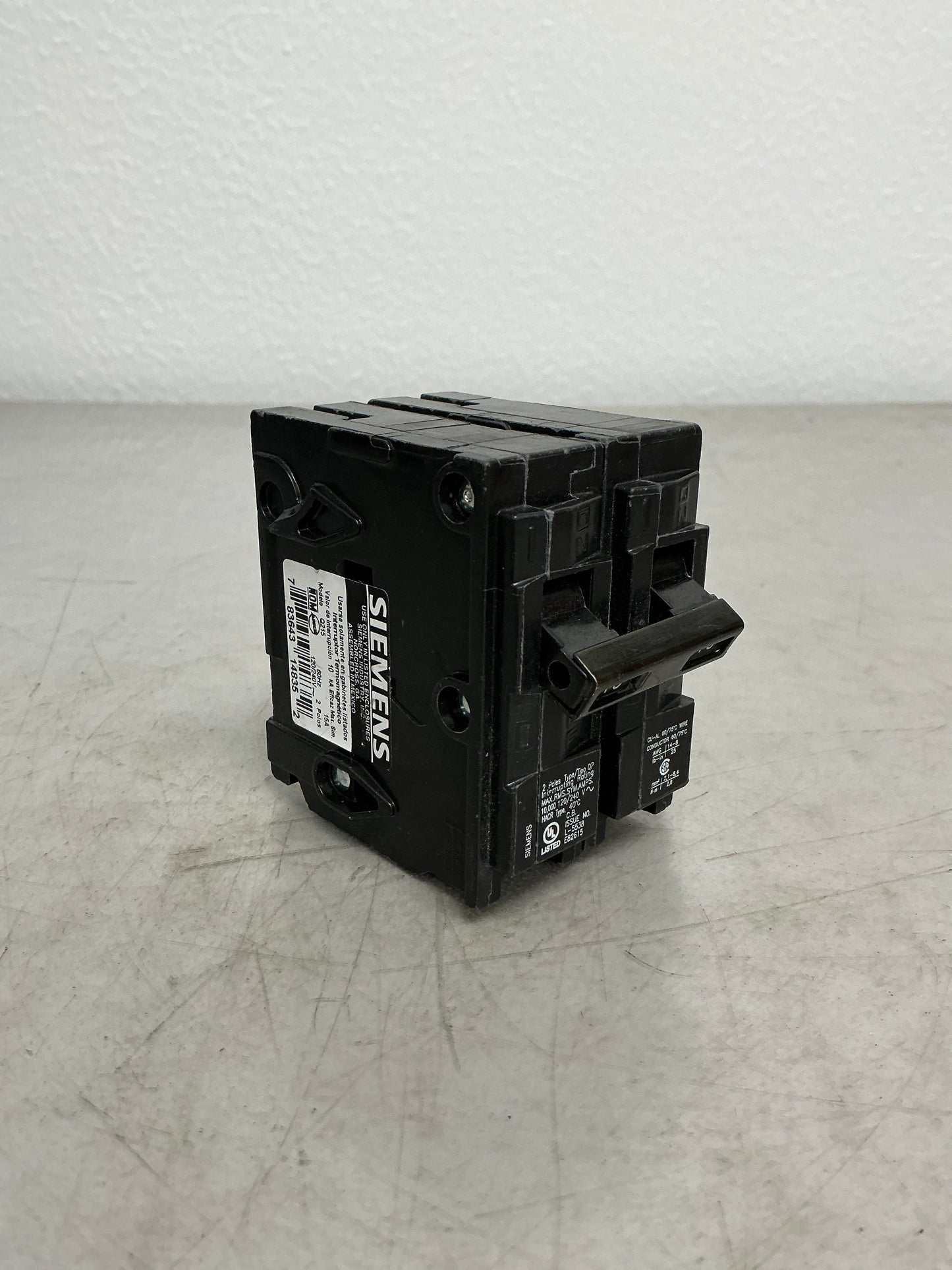 Used Siemens Q215 2 Pole, 15 Amps, 240 Volts