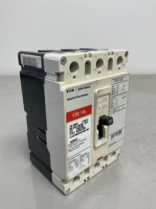 Used Eaton FDB3100L 3 Poles, 100 Amps, 600 Volts