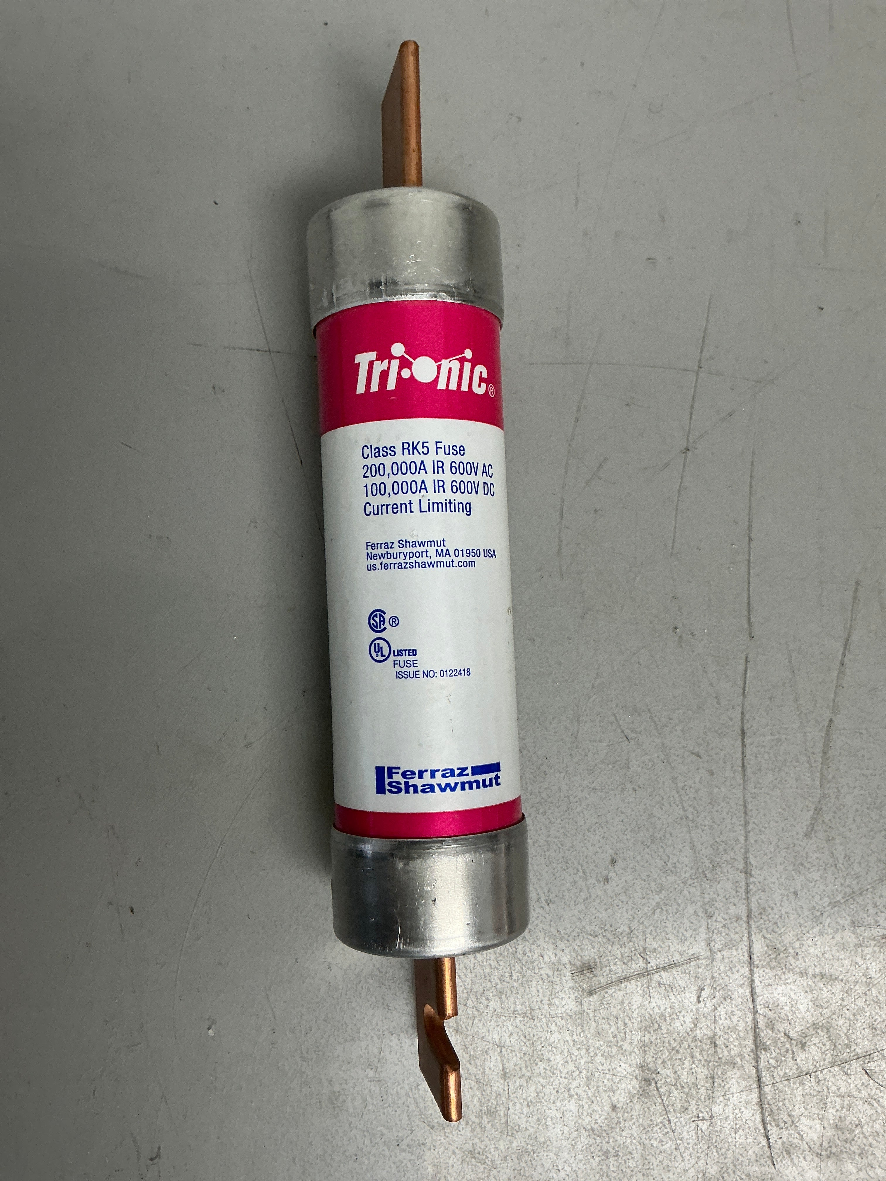 New Fuse TRS125RID 125 Amps, 600 Volts