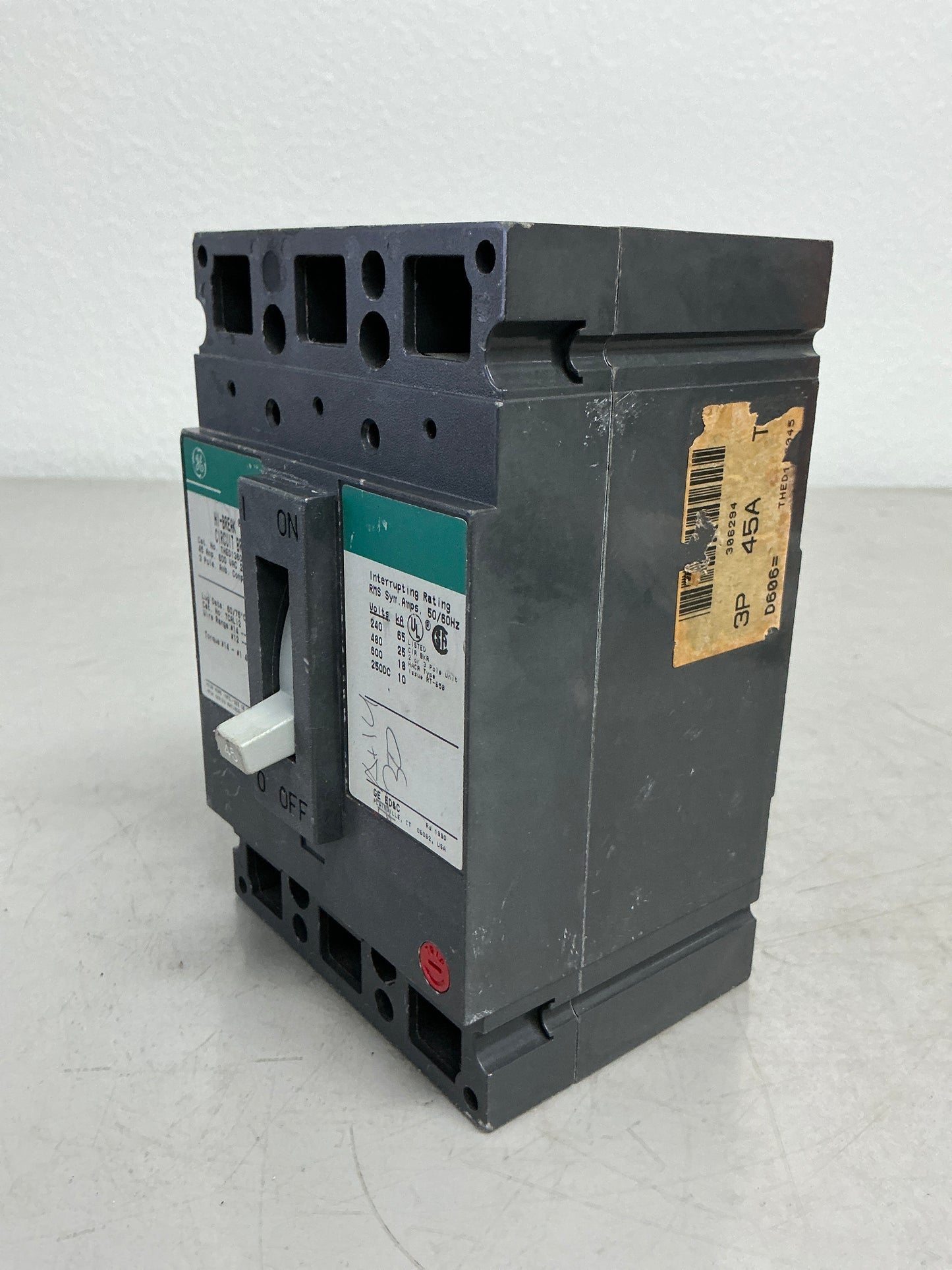 Used THED136045 3 Pole, 45 Amps, 600 Volts