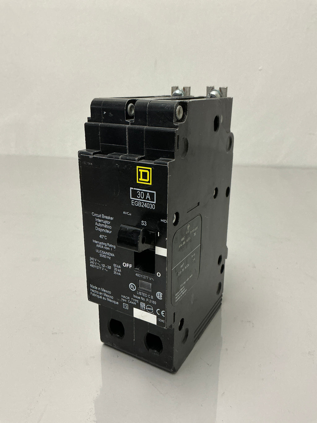 Used Square D EGB24030 2 Pole, 30 Amps, 480 Volts Circuit Breaker