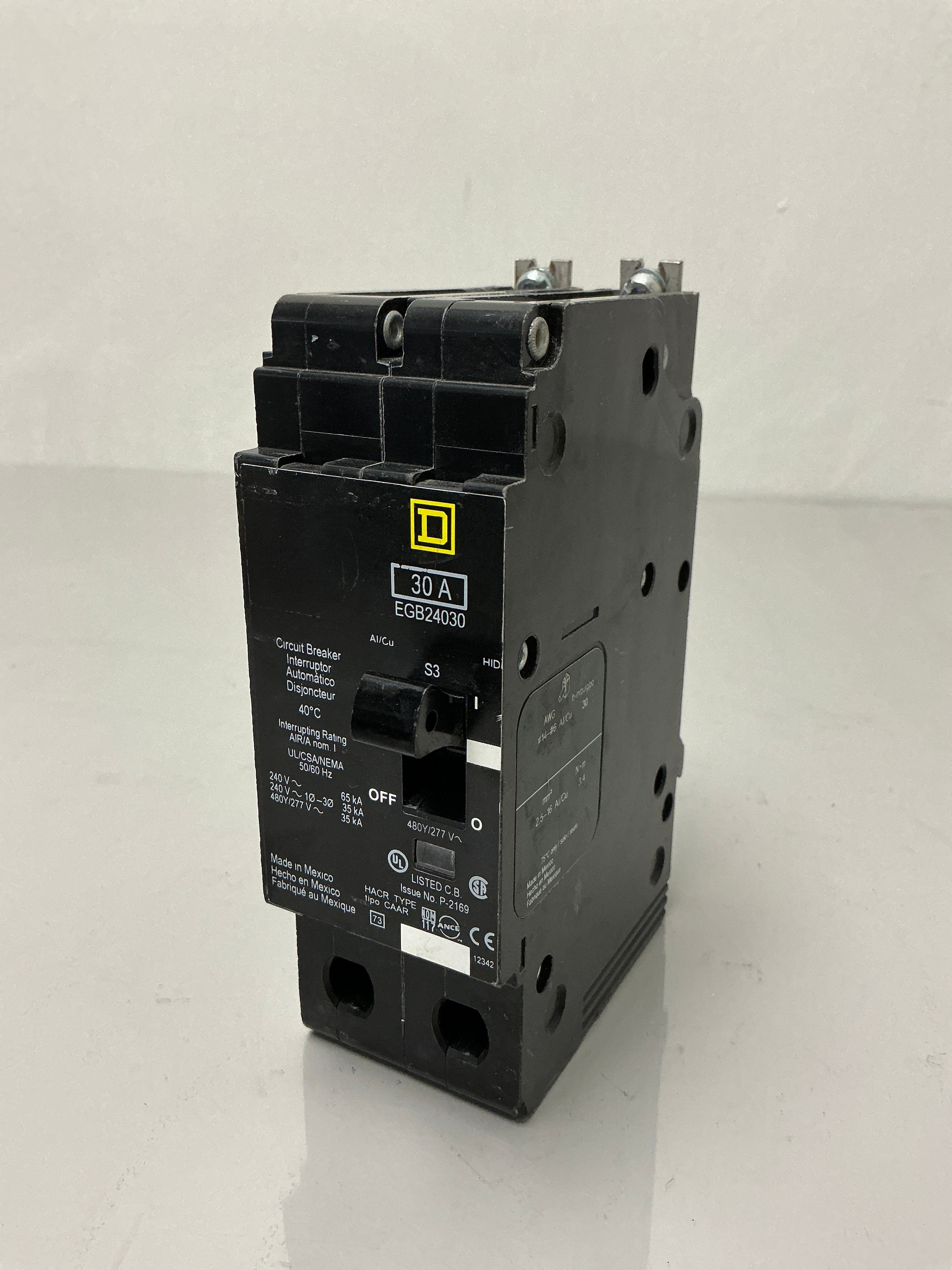 Used Square D EGB24030 2 Pole, 30 Amps, 480 Volts Circuit Breaker