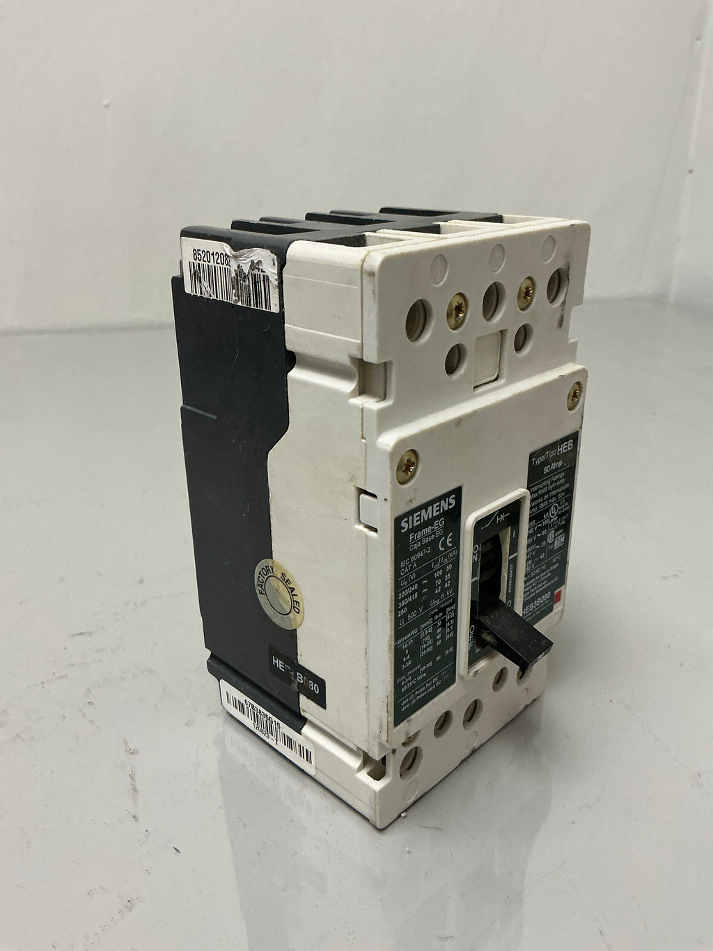 Used Siemens HEB3B080 3 Pole, 80 amps, Circuit Breaker