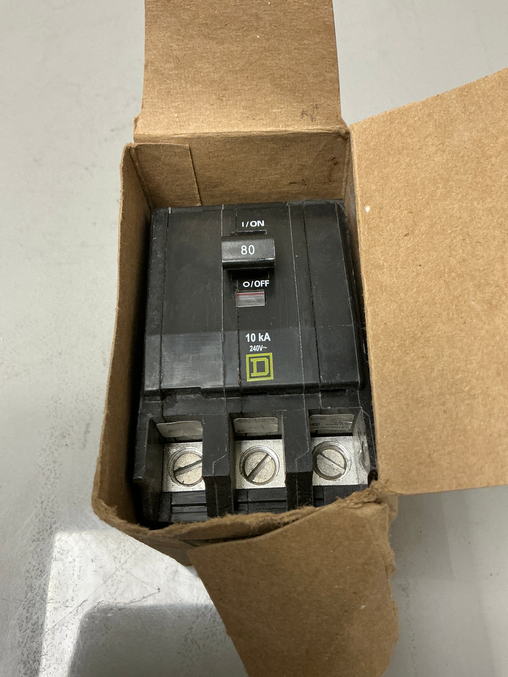 New Square D QOB380 3 Pole, 80 Amps, 240 Volts Circuit Breaker