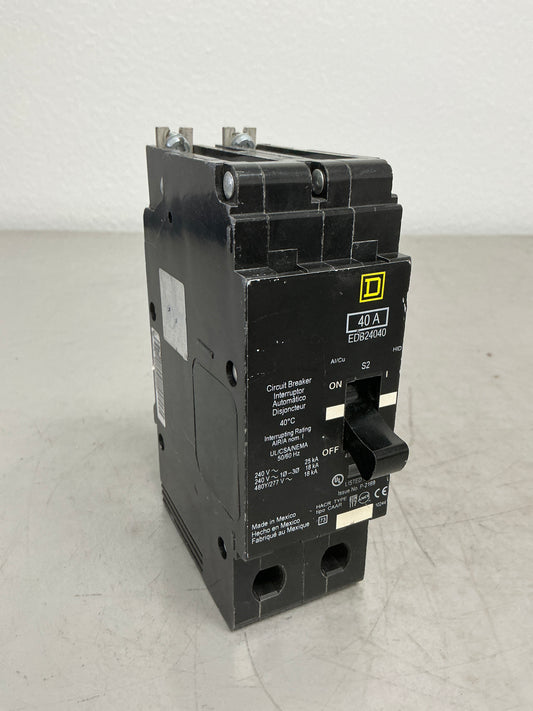 Used Square D EDB24040 2 Pole, 40 Amps, 480 Volts