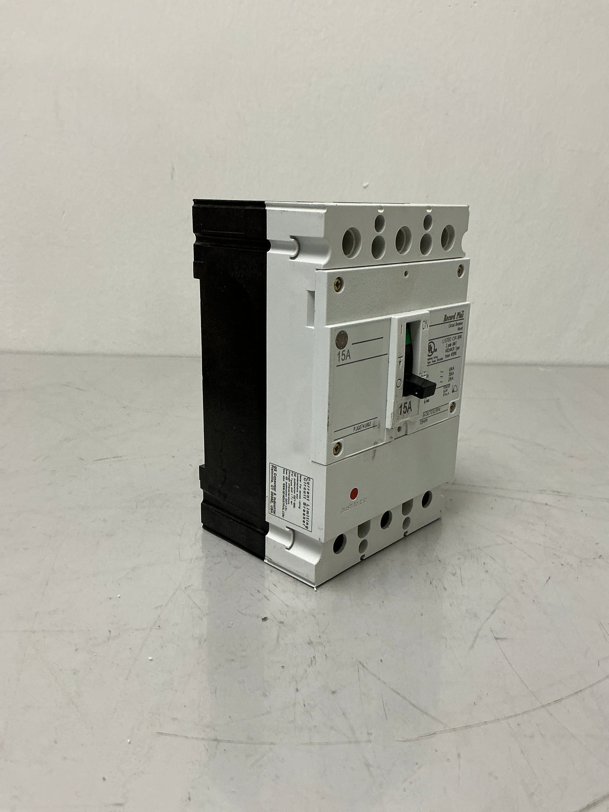 Used GE FBV36TE015RV, 3Pole, 15Amps, 600 Volts Circuit Breaker