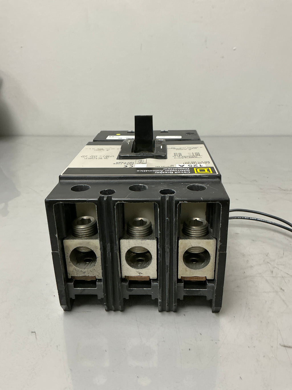Used Square D KAL361251021 3 Pole, 125 Amps, 600 Volts Circuit Breaker