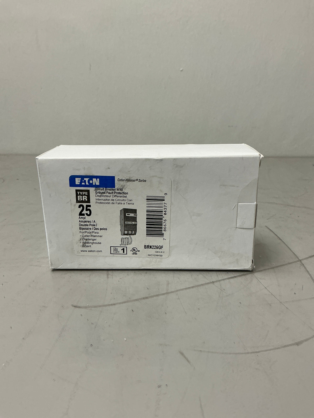 New Eaton BRN225GF 2 Pole 25 Amps, 120/240 Volts Circuit Breaker