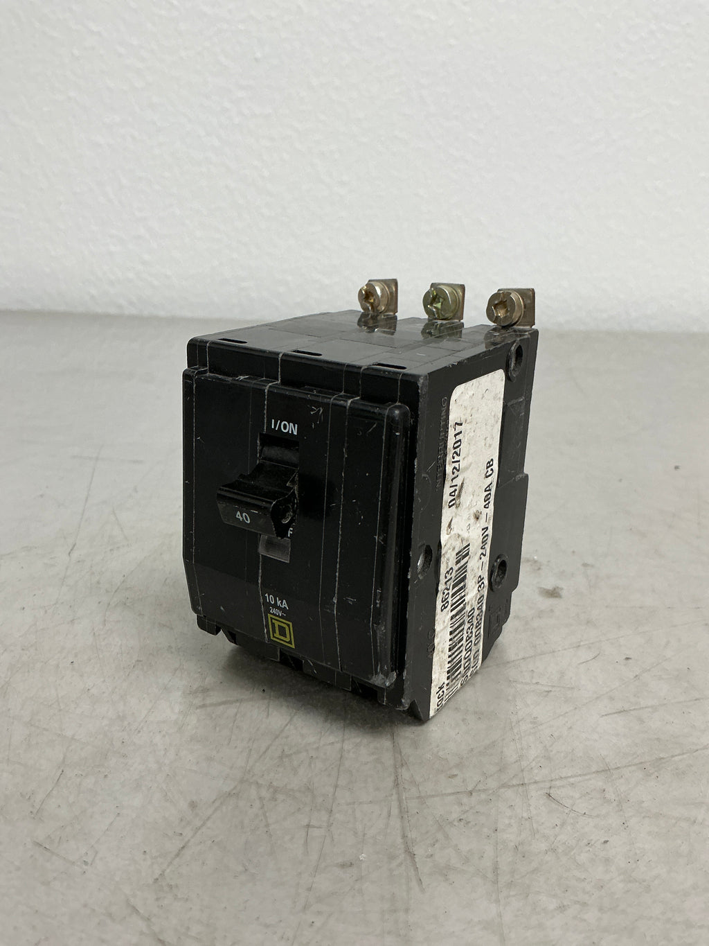 Used Square D QOB340 3 Pole, 40 Amps, 240 Volts