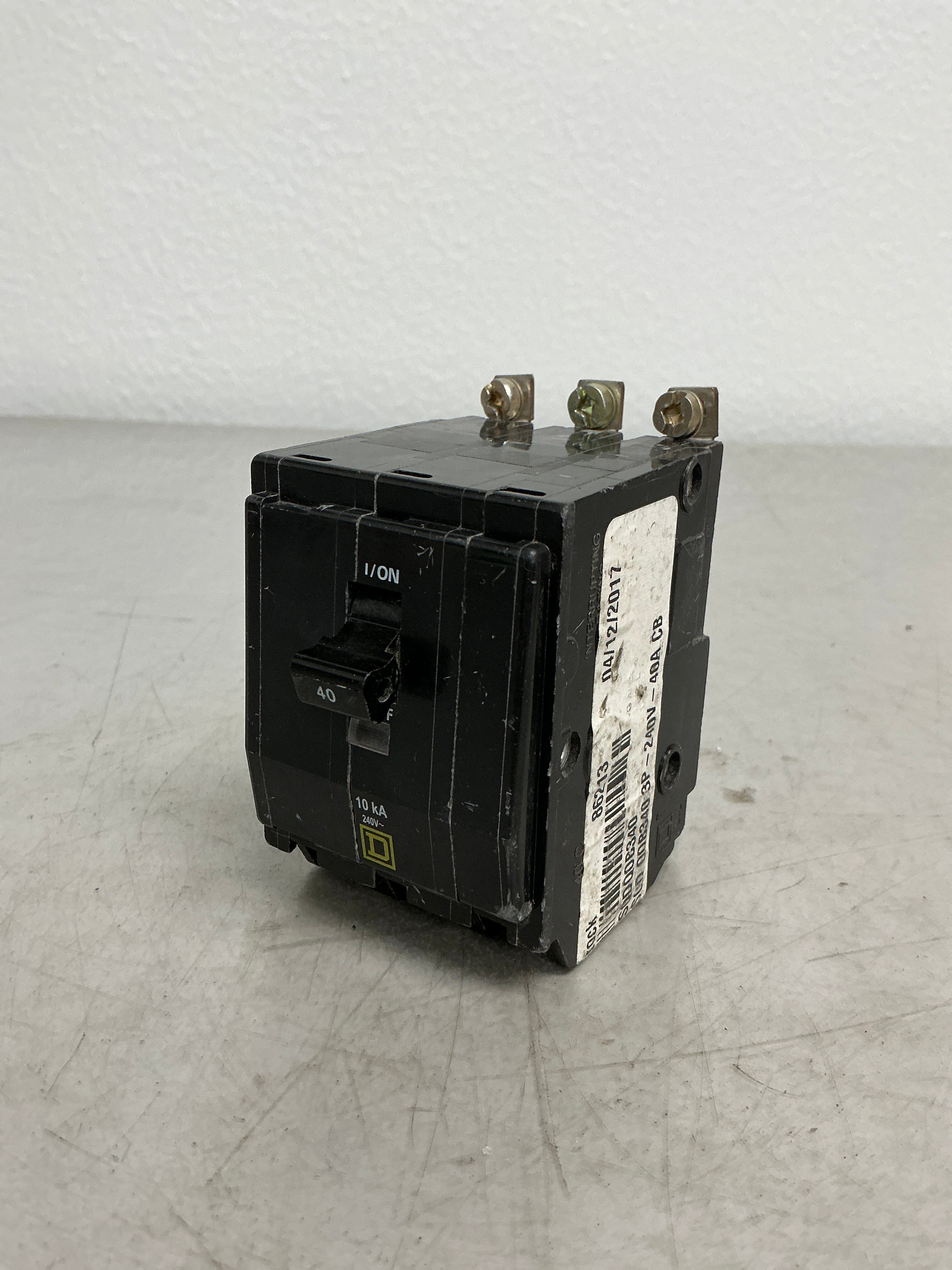 Used Square D QOB340 3 Pole, 40 Amps, 240 Volts