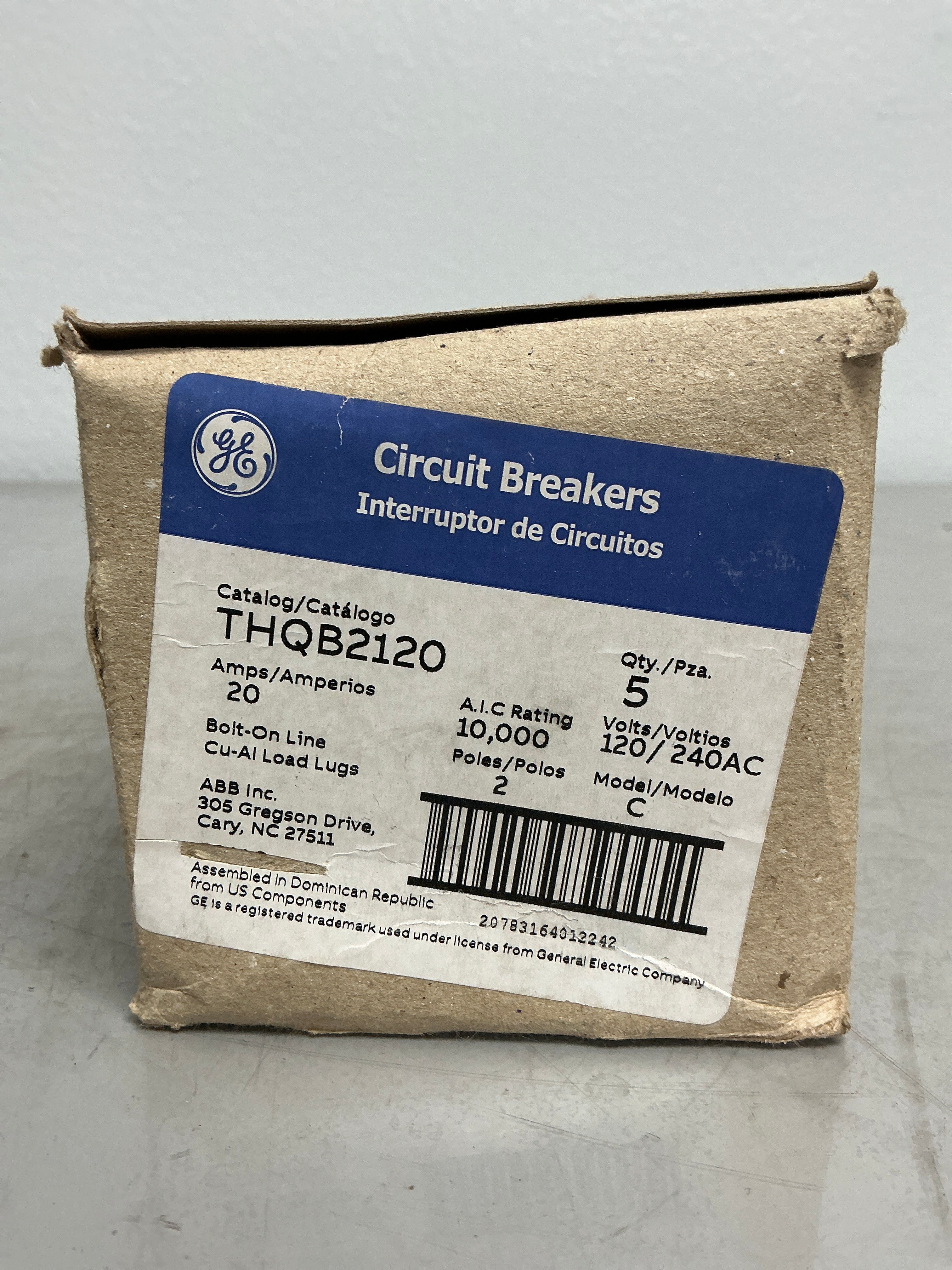 New THQB2120 2 Pole, 20 Amps, 240 Volts