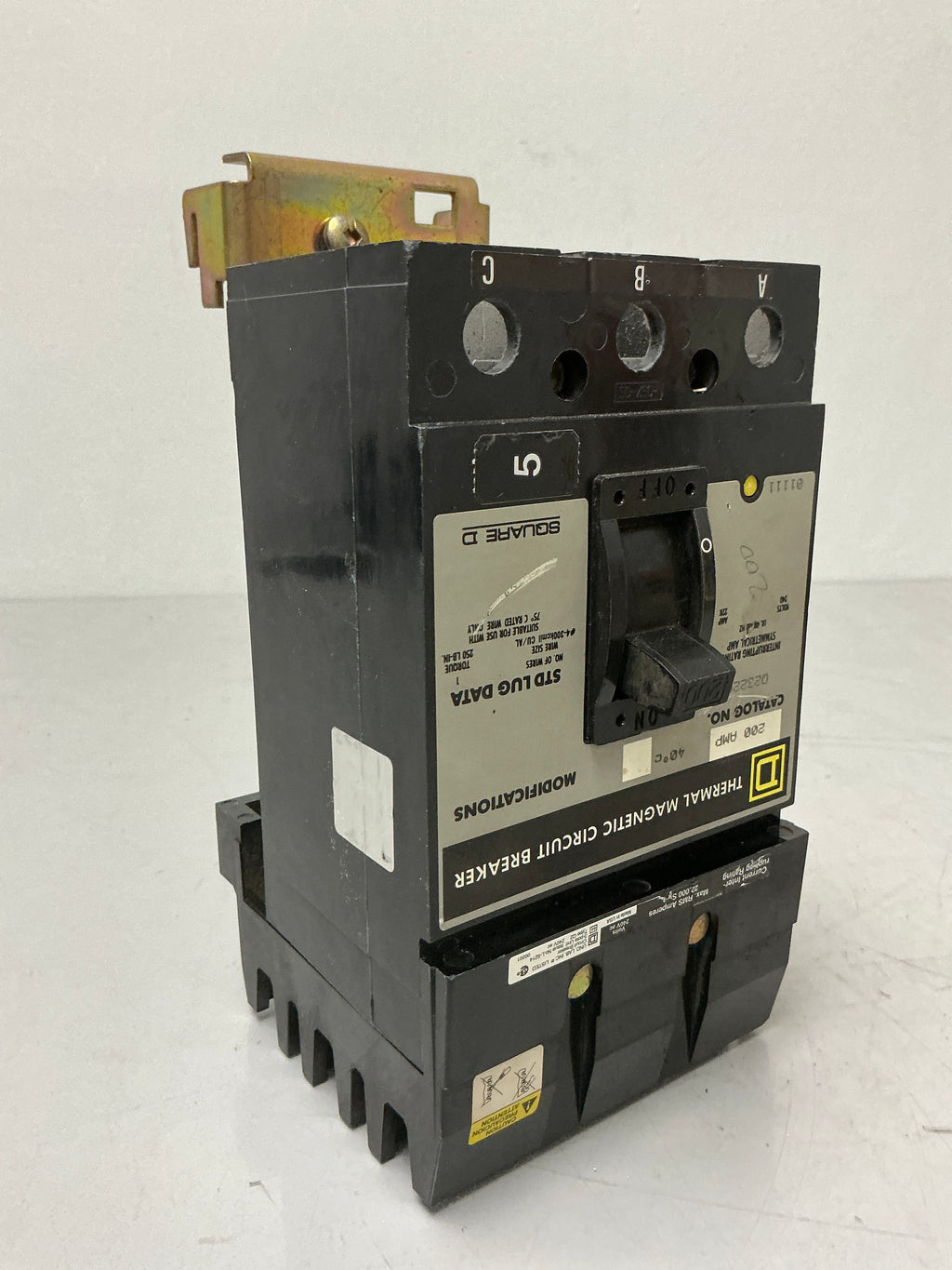 Used Square D Q232200 3 Pole, 200 Amps, 240 Volts Circuit Breaker