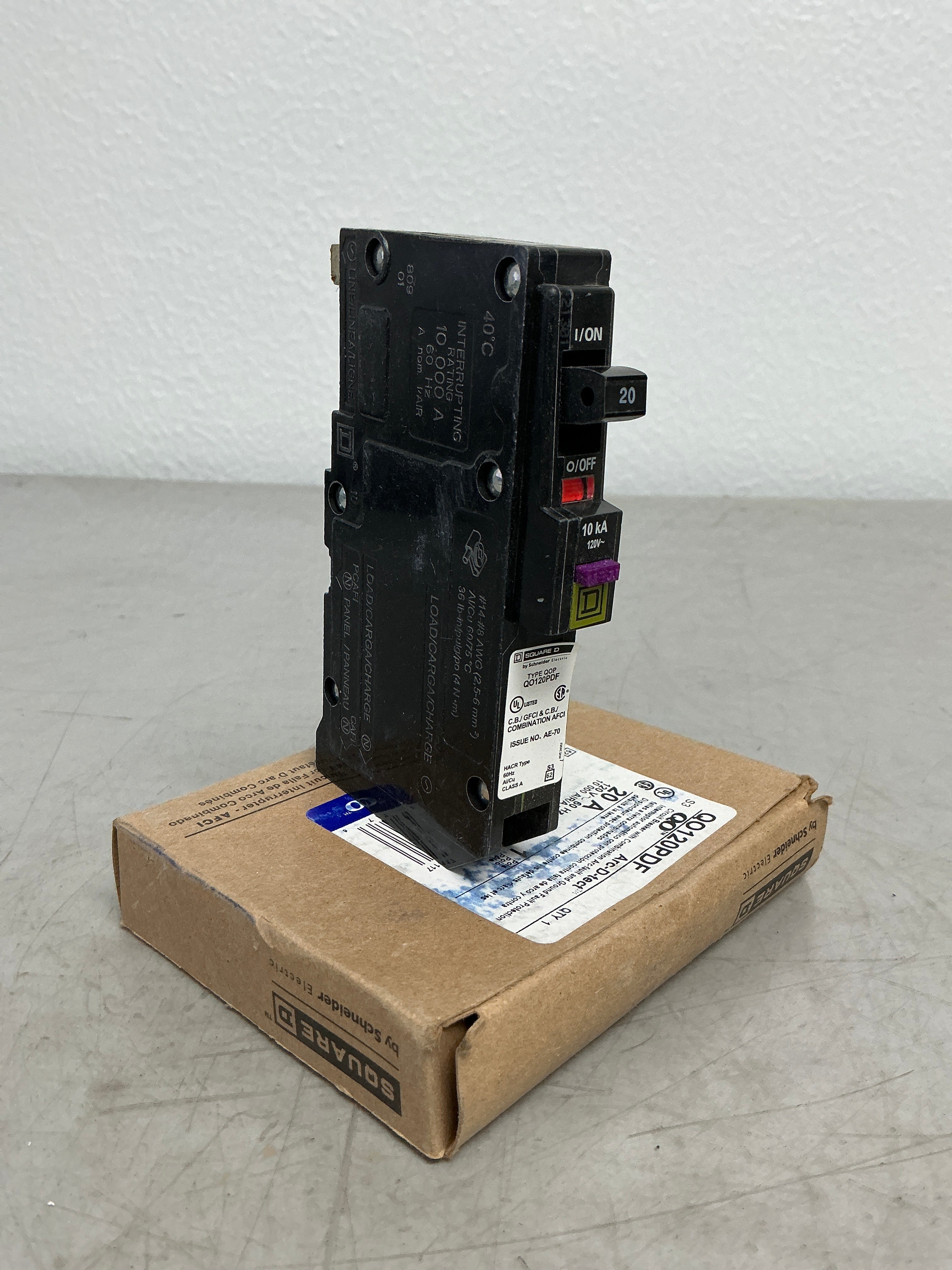 New Square D QO120PDF 1 Pole, 20 Amps, 240 Volts